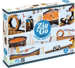 Djeco Zig & Go fa golyópálya, 45 darab