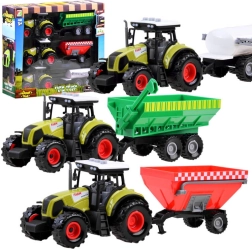 három traktor készlet levehető pótkocsikkal kis gazdáknak