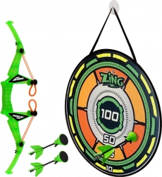 Íj céltáblával és nyilakkal gyerekeknek