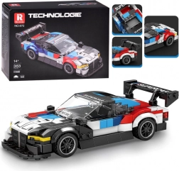 Technikai építőkészlet verseny szuperautó szárnnyal, 363 elem