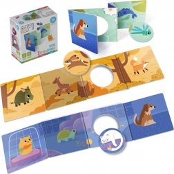 3 darabos interaktív harmonika-leporelló készlet – Állatkák KukiKuk