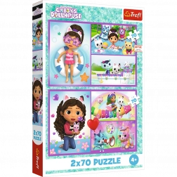 Puzzle Gabby varázslatos házikója 2 az 1-ben, 2x70 darab