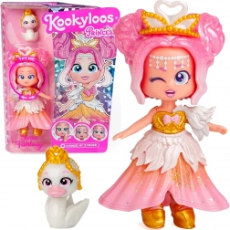 KookyLoos figura Princess Swan Fantasy kiegészítőkkel