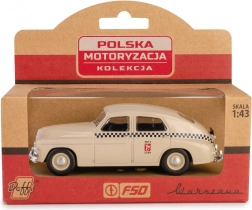 Történelmi jármű PRL Warszawa M20 taxi homokmodell