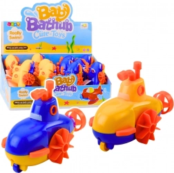 Felhúzható fürdőjáték tengeralattjáró sárga-kék