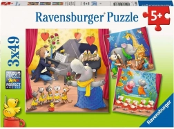Ravensburger puzzle állatkák a színpadon 3x49 darab