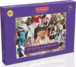 Puzzle Őfelsége II. Erzsébet - kollázs 1000 darabbal