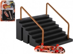 Ujjas gördeszka lépcsővel és korláttal, 9 cm