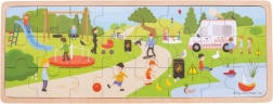 Gyerek fa puzzle A parkban
