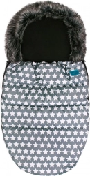 Luxus babatakaró Belisima csillagok – szürke téli lábzsák babakocsiba