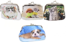 Műbőr állatos pénztárca