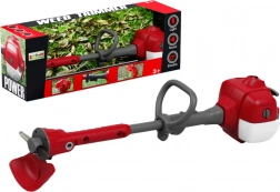 Piros gyerek kerti fűnyíró effektekkel