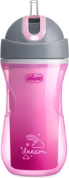 Chicco sport termo szívószálas pohár 266 ml, kék (14h+)