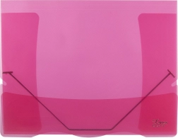 Átlátszó gumis mappa Lines piros