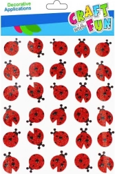 csillámos katicabogár matricák 30 db