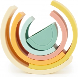 BIECO Tropical Vibes szilikon összerakható szivárvány, 6 darab