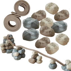 Rugalmas pálya gumis építőkockákkal 42 db