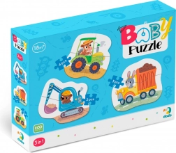 Dodo gyerek puzzle közlekedés 3 az 1-ben (2, 3, 4 darab)