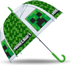 Átlátszó kézi MINECRAFT esernyő, zöld