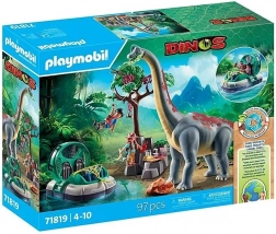 Playmobil Dinos brachiosaurus légpárnáshajóval