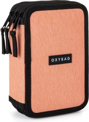 Háromszintes UNICOLOR iskolai tolltartó – barack szín, üres