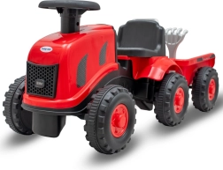 Baby Mix Benny gyermek lábbal hajtós traktor pótkocsival és szerszámokkal – piros