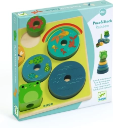 Puzz & Stack Szivárvány a Djeco-tól