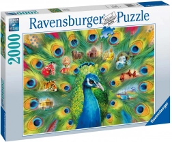 RAVENSBURGER 2000 darabos páva tájkép puzzle