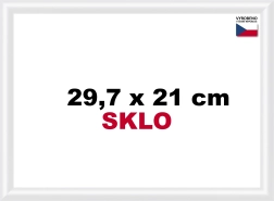 Fehér műanyag keret 29,7x21cm A4