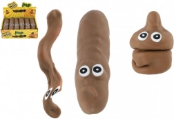 Antistressz játék kaki 14 cm rugalmas és formázható