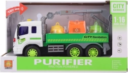 Játékautó elemes konténerekkel, hangokkal és fényekkel gyerekeknek