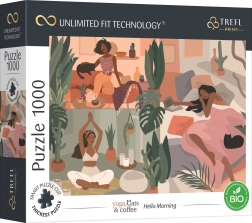 TREFL UFT Puzzle Yoga, Cats & Coffee Jó reggelt 1000 darab