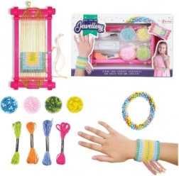 Kreatív készlet gyöngyös karkötők készítéséhez dobozban 25 × 15 × 3 cm