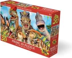 3D puzzle Mosolygó dinoszauruszok, 100 darab