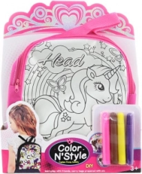 Kiszínezhető hátizsák egyszarvúval