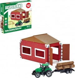 Traktor és tanya pajtával készlet