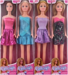 29 cm-es ízületes baba hosszú hajjal