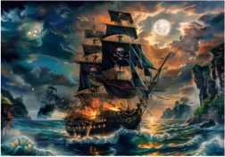 Clementoni puzzle Az elátkozott tengerek kalózai