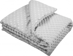 Új Baby minky babatakaró töltettel, szürke 80 × 102 cm