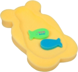 Habos babafürdő alátét sárga, macis