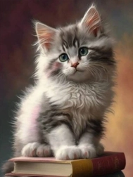 Gyémántmozaik – kiscica a könyveken