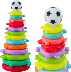 Oktató rakosgatós piramis labdával és matricákkal – 13 szint