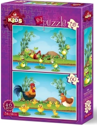 Állatos puzzle kicsinyeikkel 35 és 60 darabos
