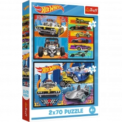 Puzzle 2x70 Autók Hot Wheels