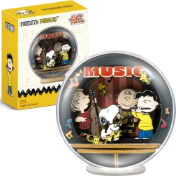 Puremind fa 3D modell SNOOPY PEANUTS gömbben – éjszakai koncert DIY puzzle