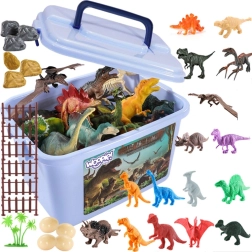 Woopie dinoszaurusz figura szett 40 db hordozható dobozban