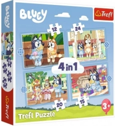 Bluey és világának puzzle 4 az 1-ben