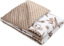 Minky takaró töltettel, Safari minta, 80 × 100 cm