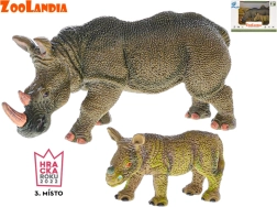 Zoolandia orrszarvú borjúval – figura készlet