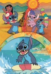 Stitch és Barátai Puzzle, 104 darab